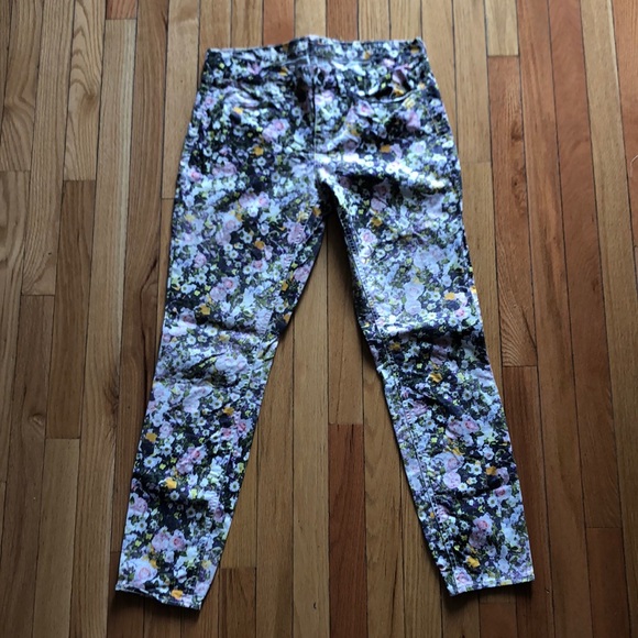 Madewell Floral Print Skinny Pants in Size 30 - Picture 1 of 5